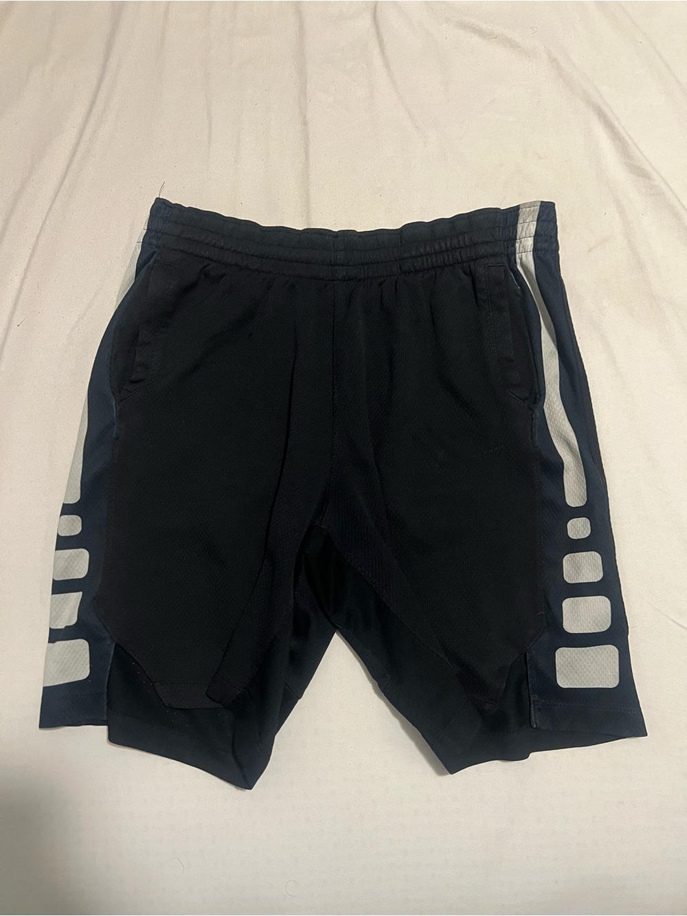 Nike Black Athletic Shorts with Silver Reflective Panels